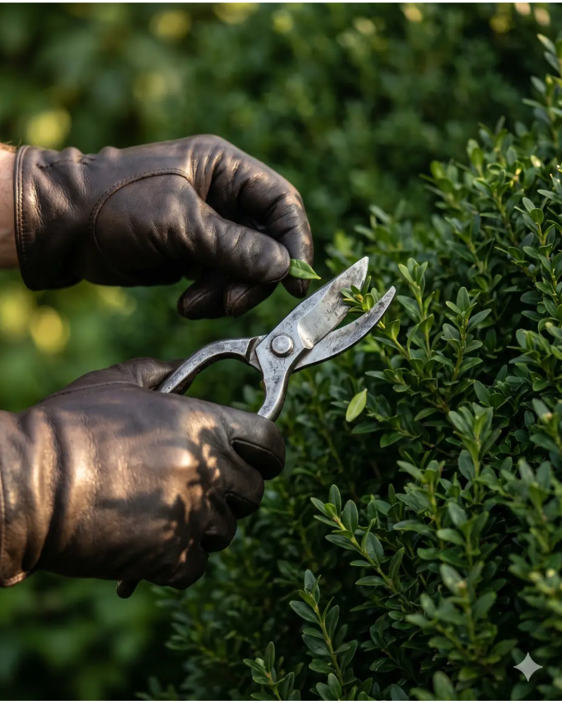 Horticulturist working in an established inner-east garden bed